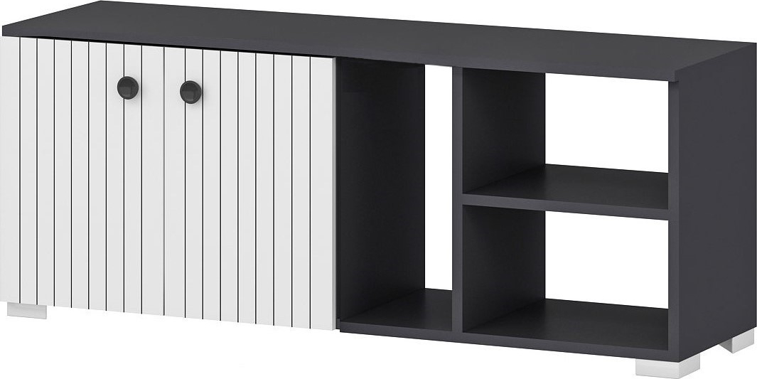 Sarandon schoenenkast - Antraciet/wit