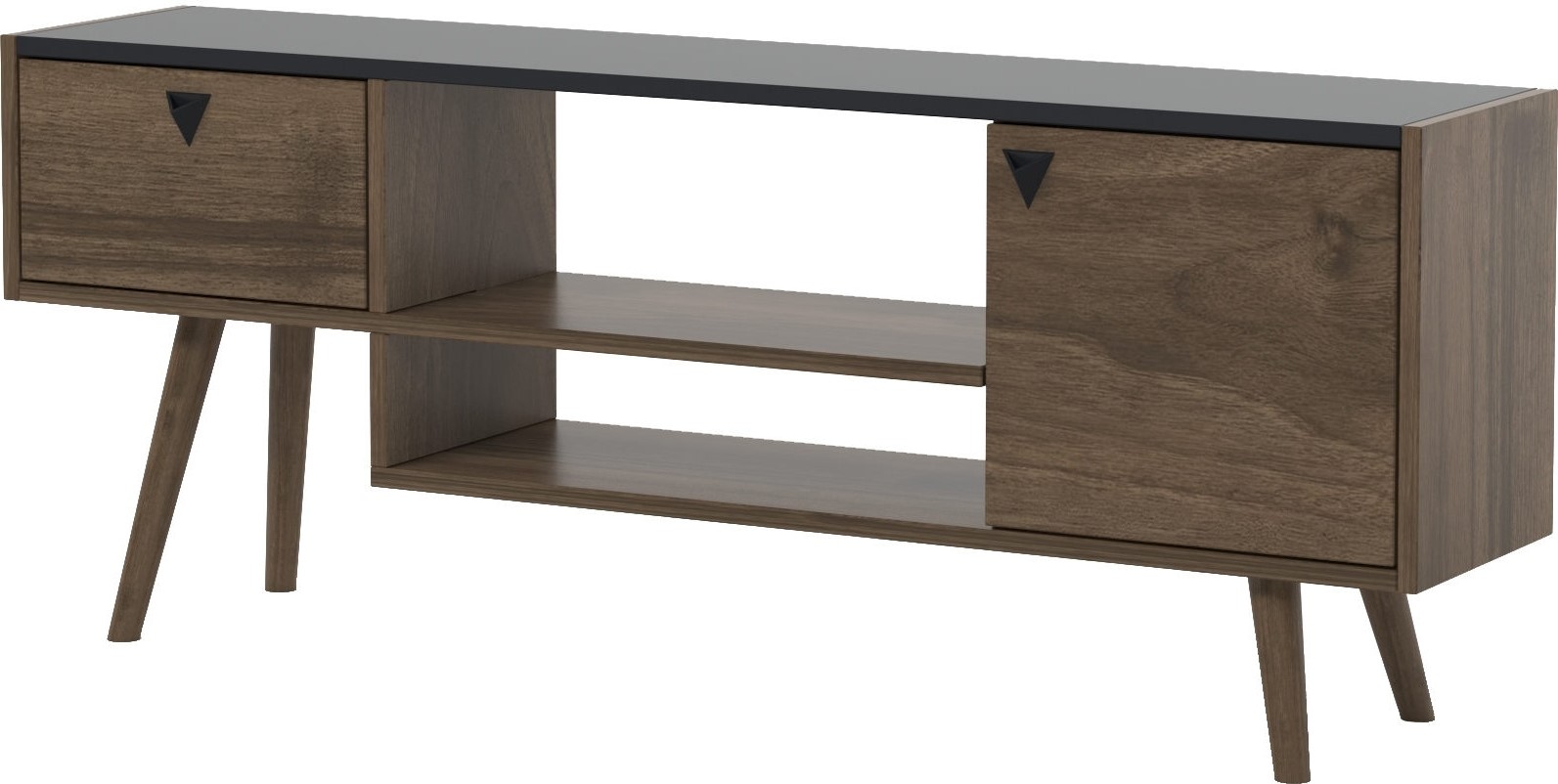 Nida TV-meubel - Antraciet/walnoot Nida TV-meubel - Antraciet/walnoot