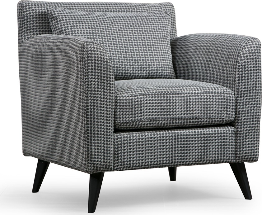 Scandinavische fauteuil - Zwart/wit
