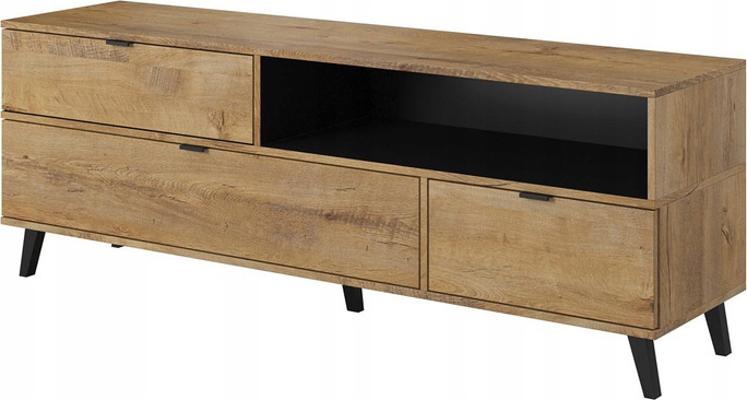 Intel mediabank - Eiken/zwart