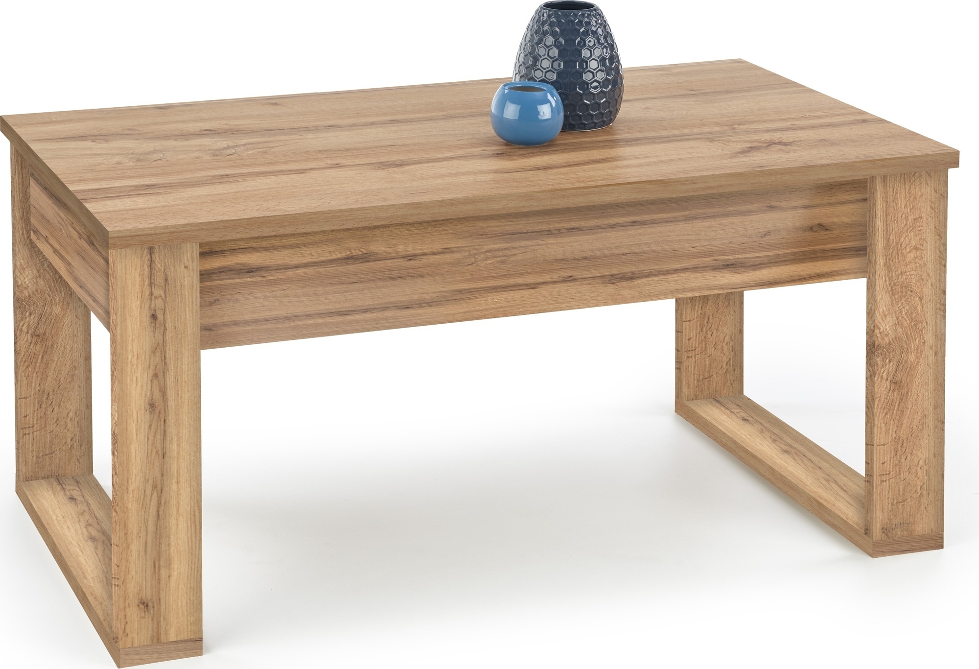 Salontafel met opberglades 110x60 cm eiken