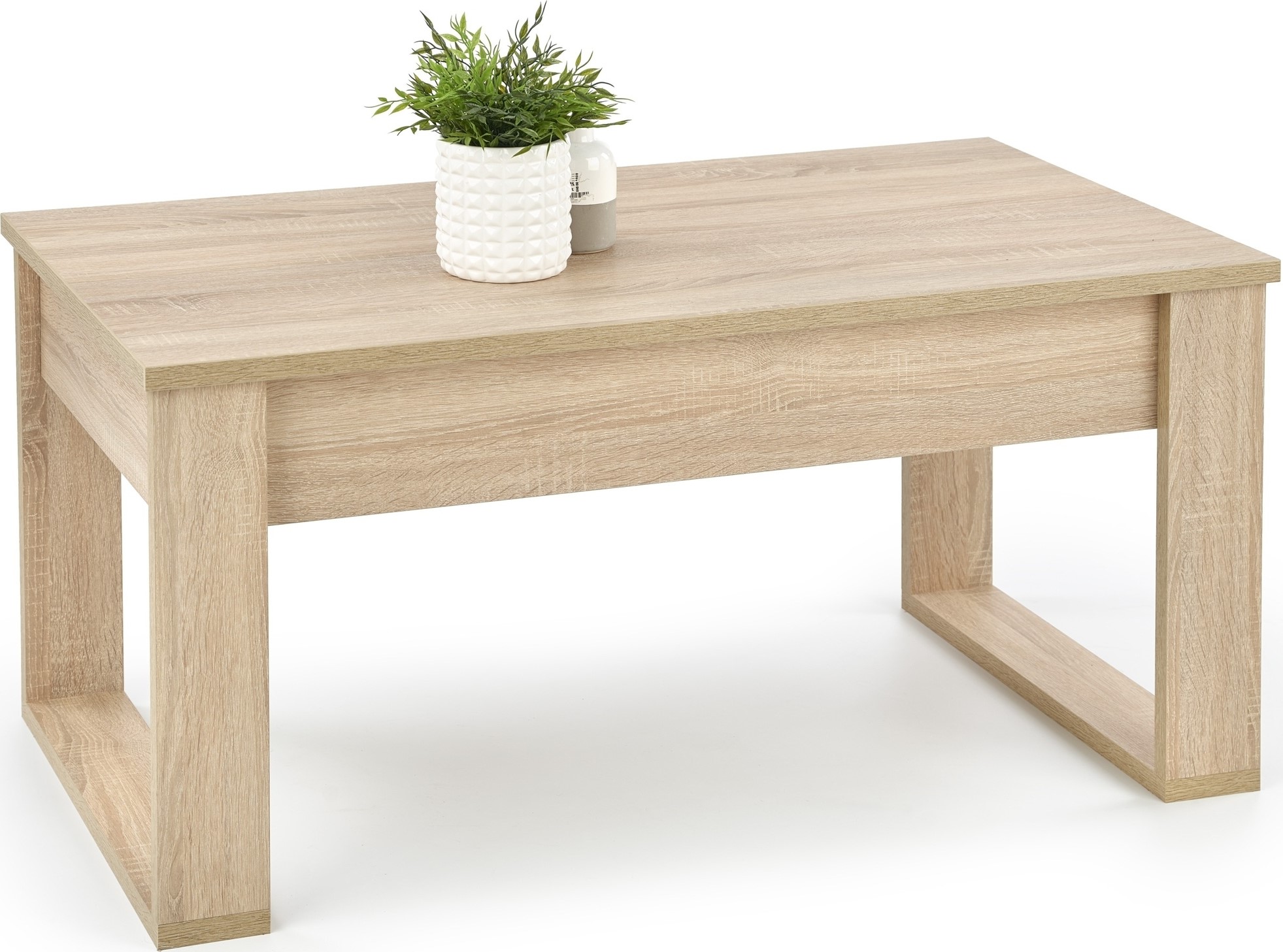 Salontafel met lades 110x60 cm licht eiken