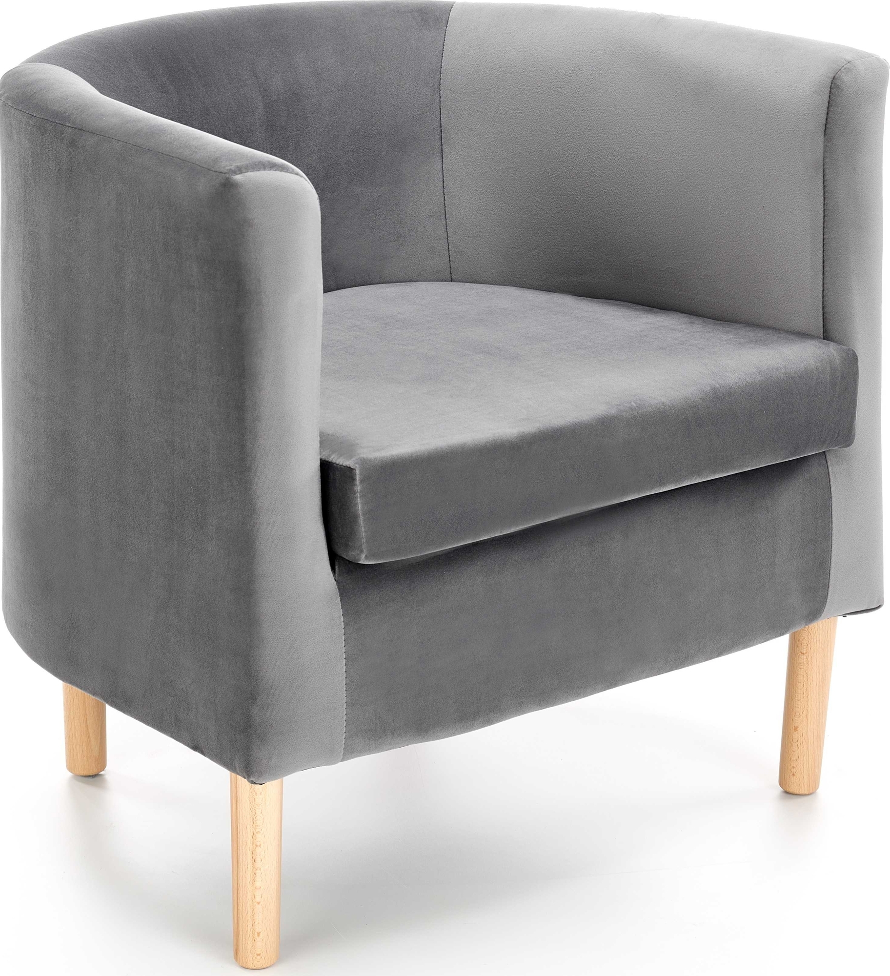 Fauteuil Seal - Grijs fluweel