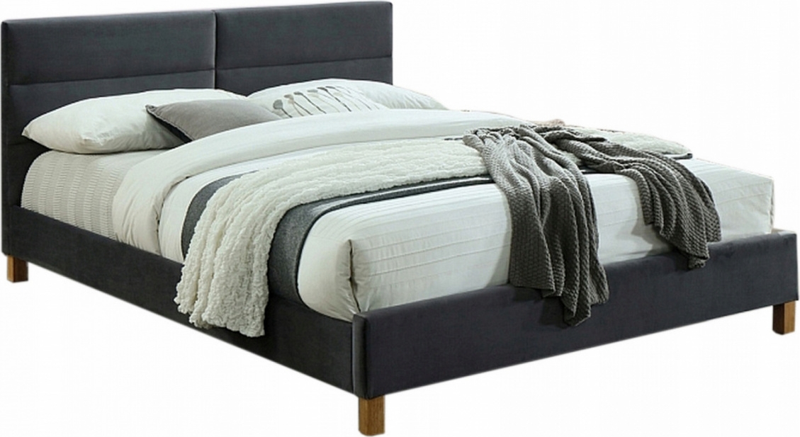 Sierra bedframe 160x200 cm - Grijs fluweel