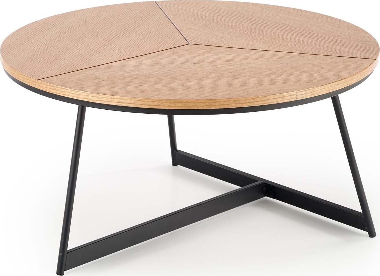 Polos salontafel Ø80 cm - Eiken/zwart Polos salontafel Ø80 cm - Eiken/zwart