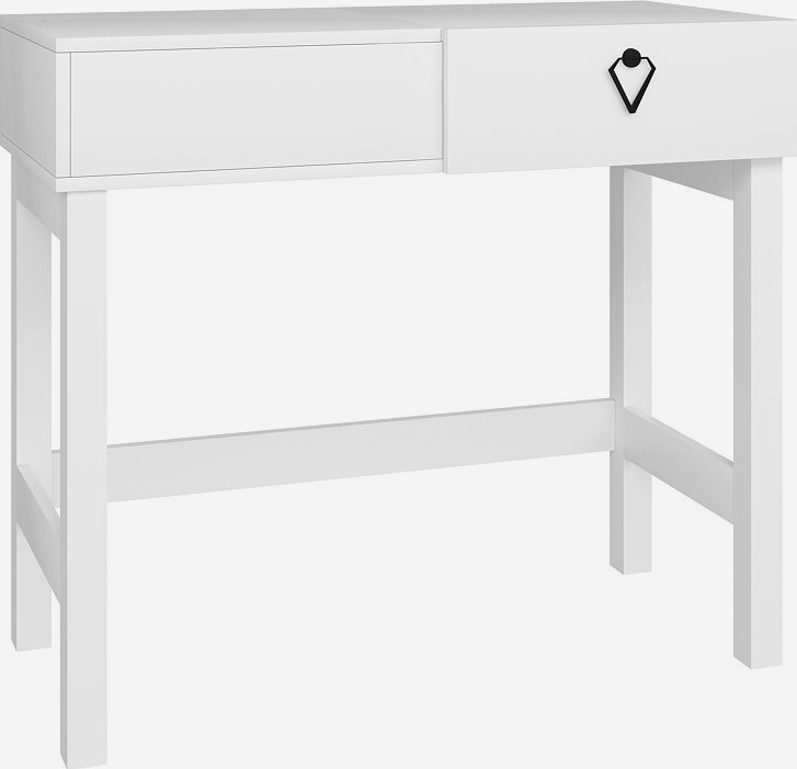 Nero kaptafel met verborgen spiegel 90 x 42,1 cm - Wit