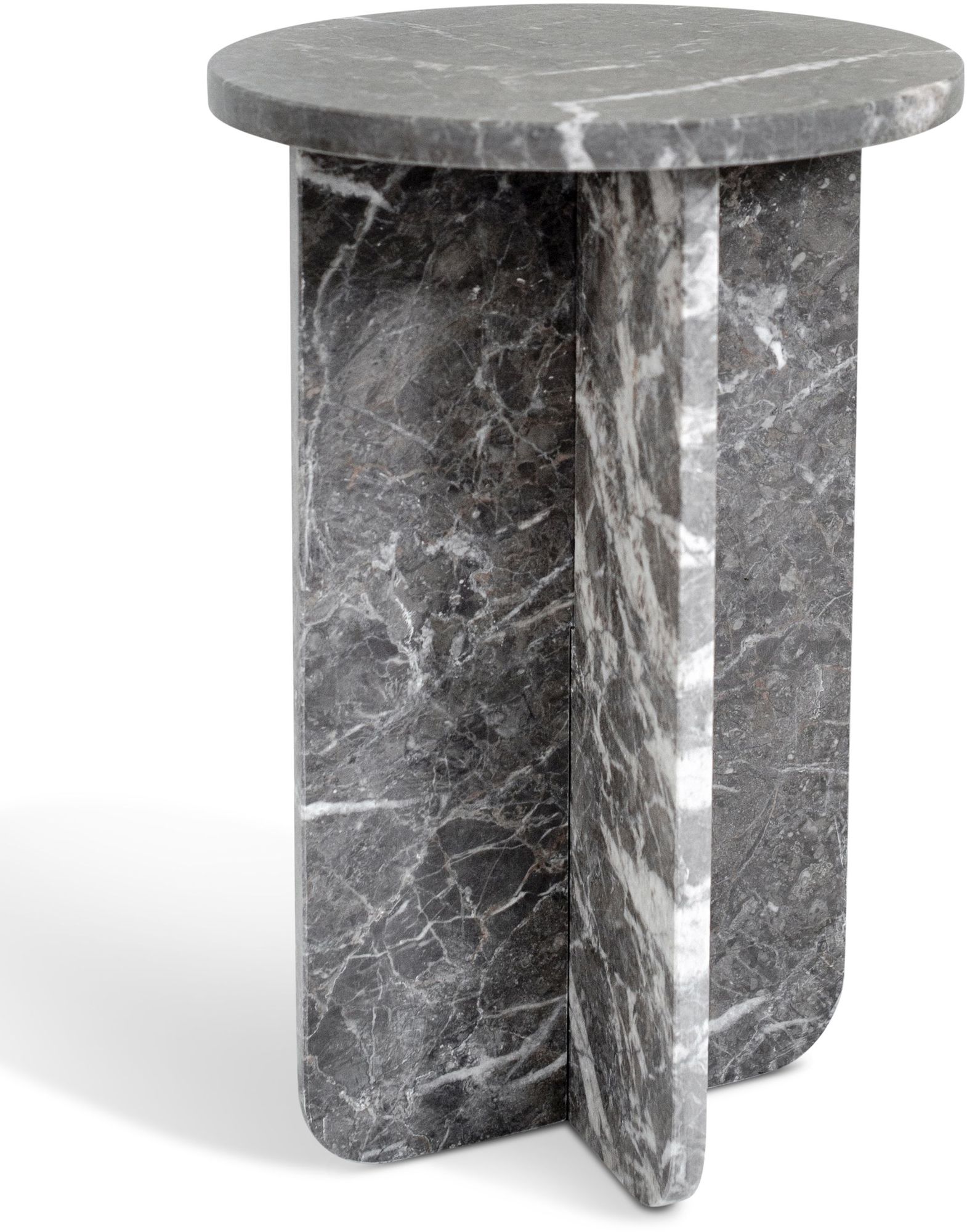 Niveausokkel in grijs marmer, hoogte 60 cm