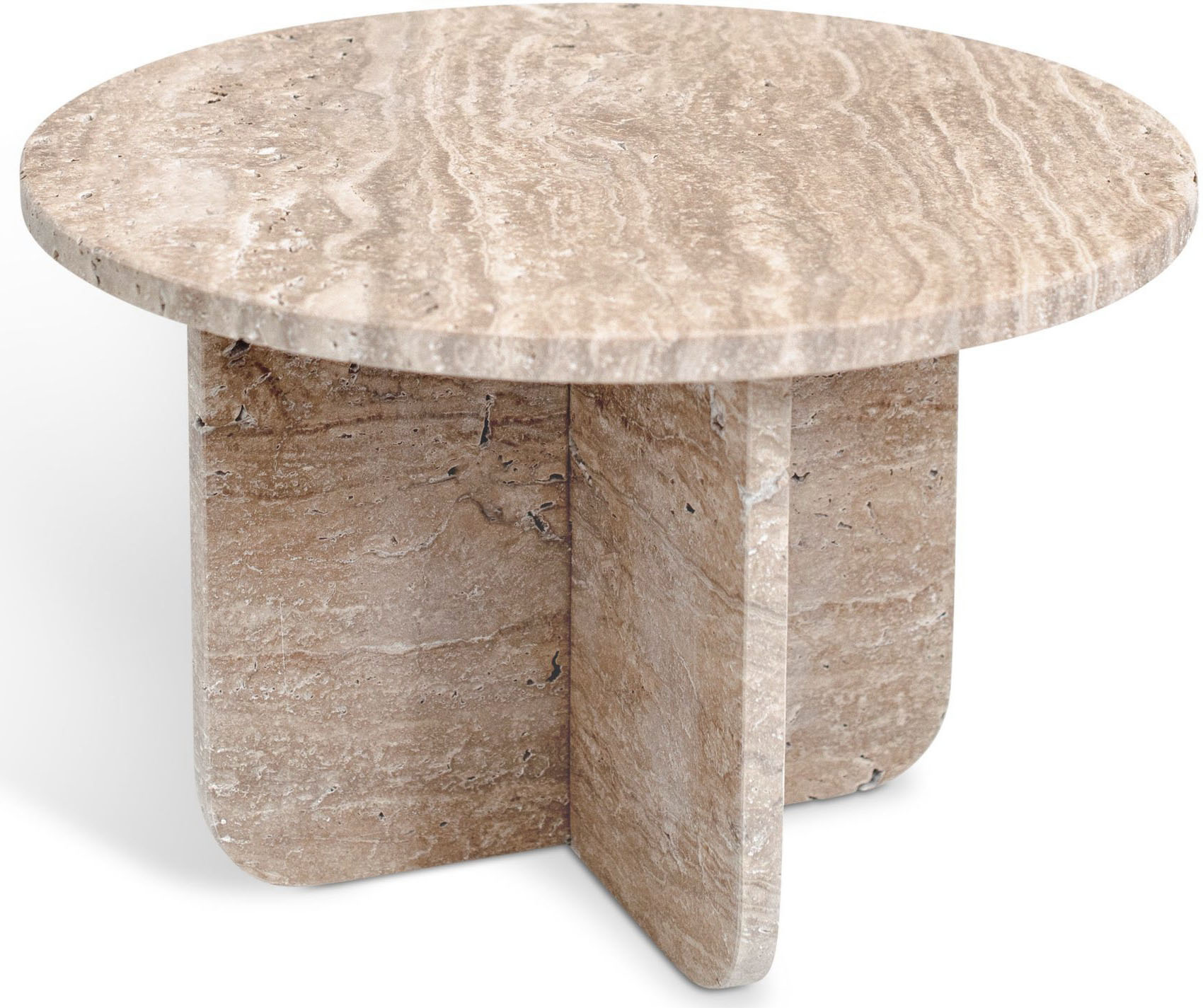 Level marmeren lampentafel Ø50 cm - Travertin Level marmeren lampentafel Ø50 cm - Travertin