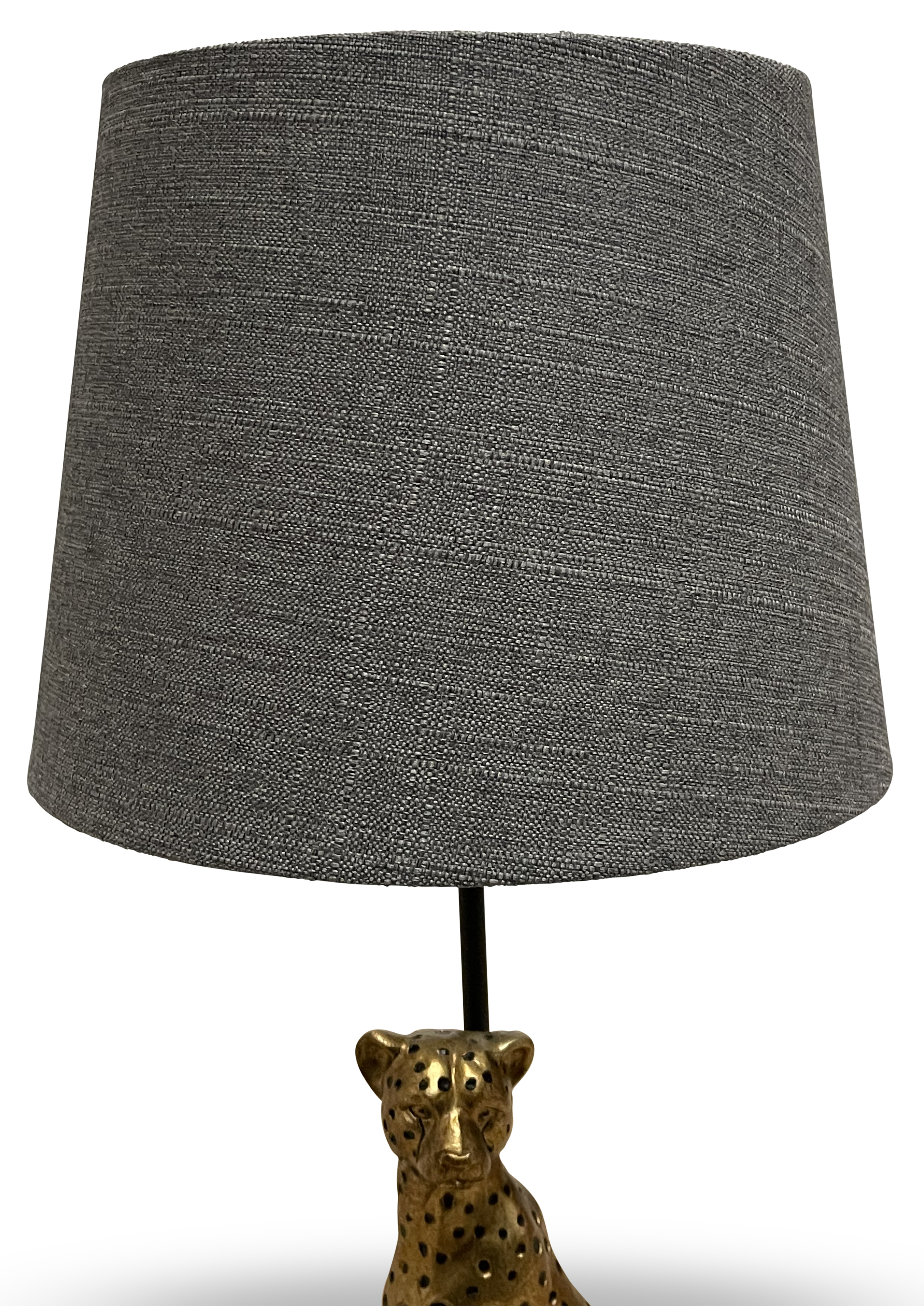 Grovlinne lampsk�rm rund - Gr�