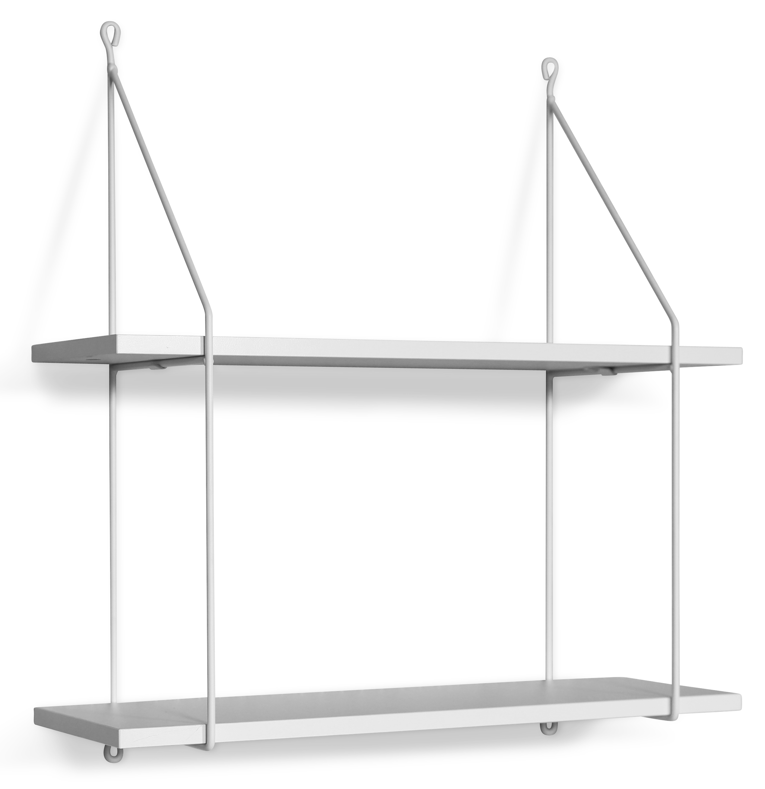 Vesper vit v�gghylla med tv� hyllplan