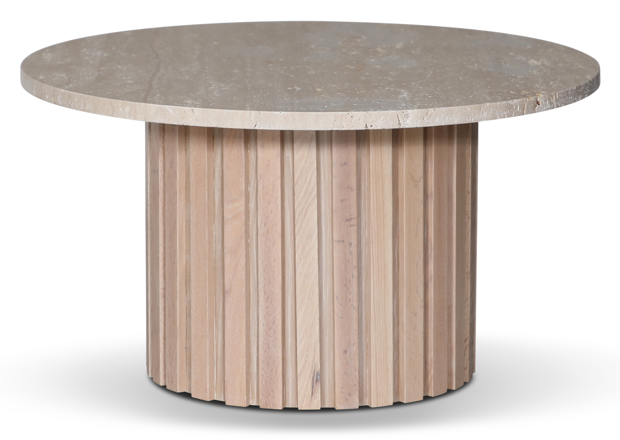 Break around salontafel - Whitewash / Light Travertin