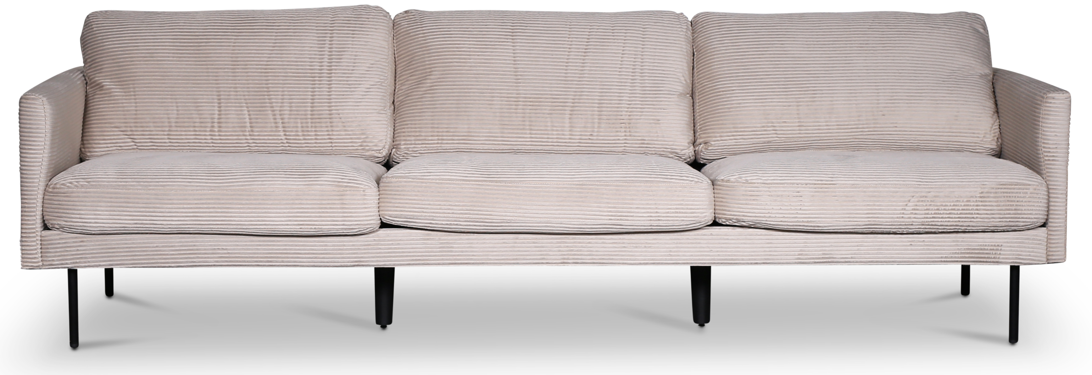Eden 3-zits XL bank in corduroy + Meubelpoten