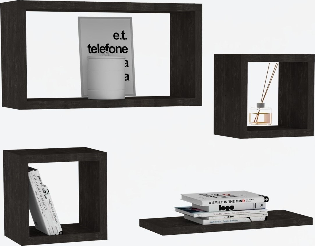 Babi wandplank - Antraciet