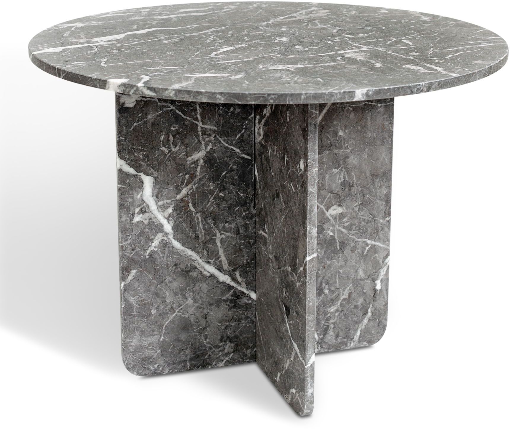 Level ronde eettafel in grijs marmer �105 cm