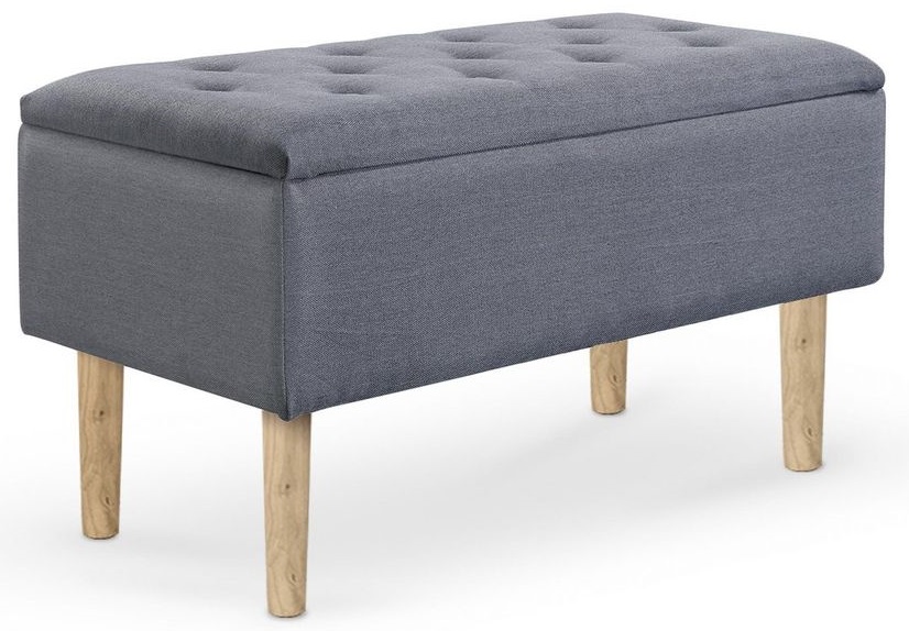 Mia grijze bank met opbergruimte