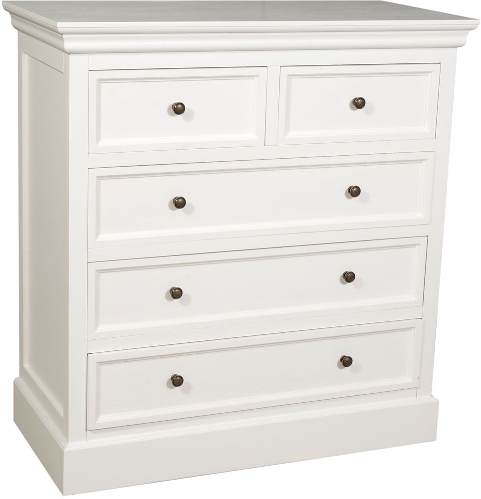 Bristol ladekast wit + Meubelpoten