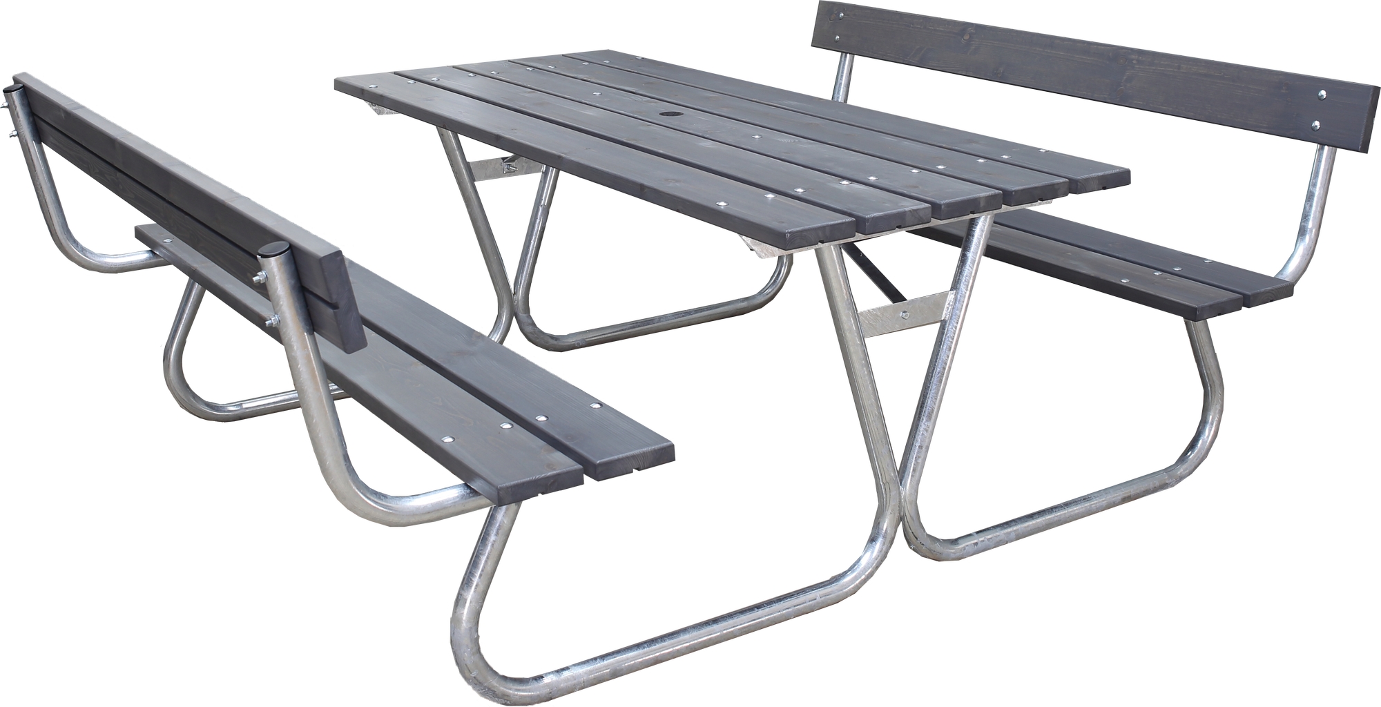 Stabiele bankenset met rugleuning - Grijs