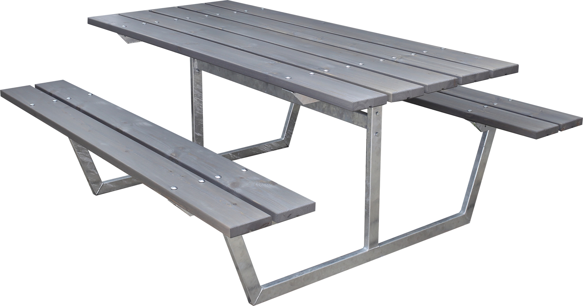 Rustieke bankenset zonder rugleuning - Grijs