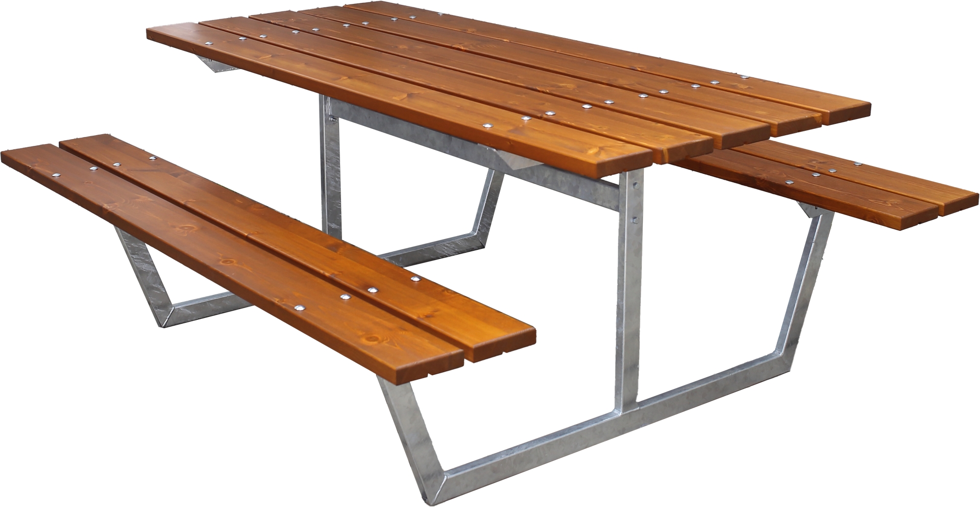 Rustieke bankenset zonder rugleuning - Cappuccino