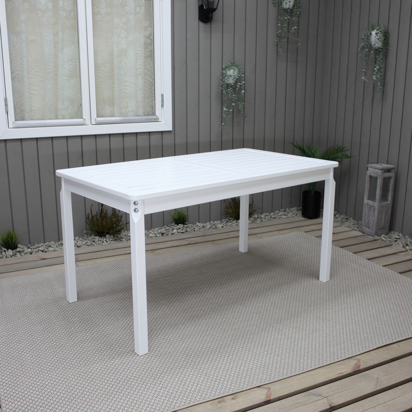 Bohus eettafel 135 cm - Wit