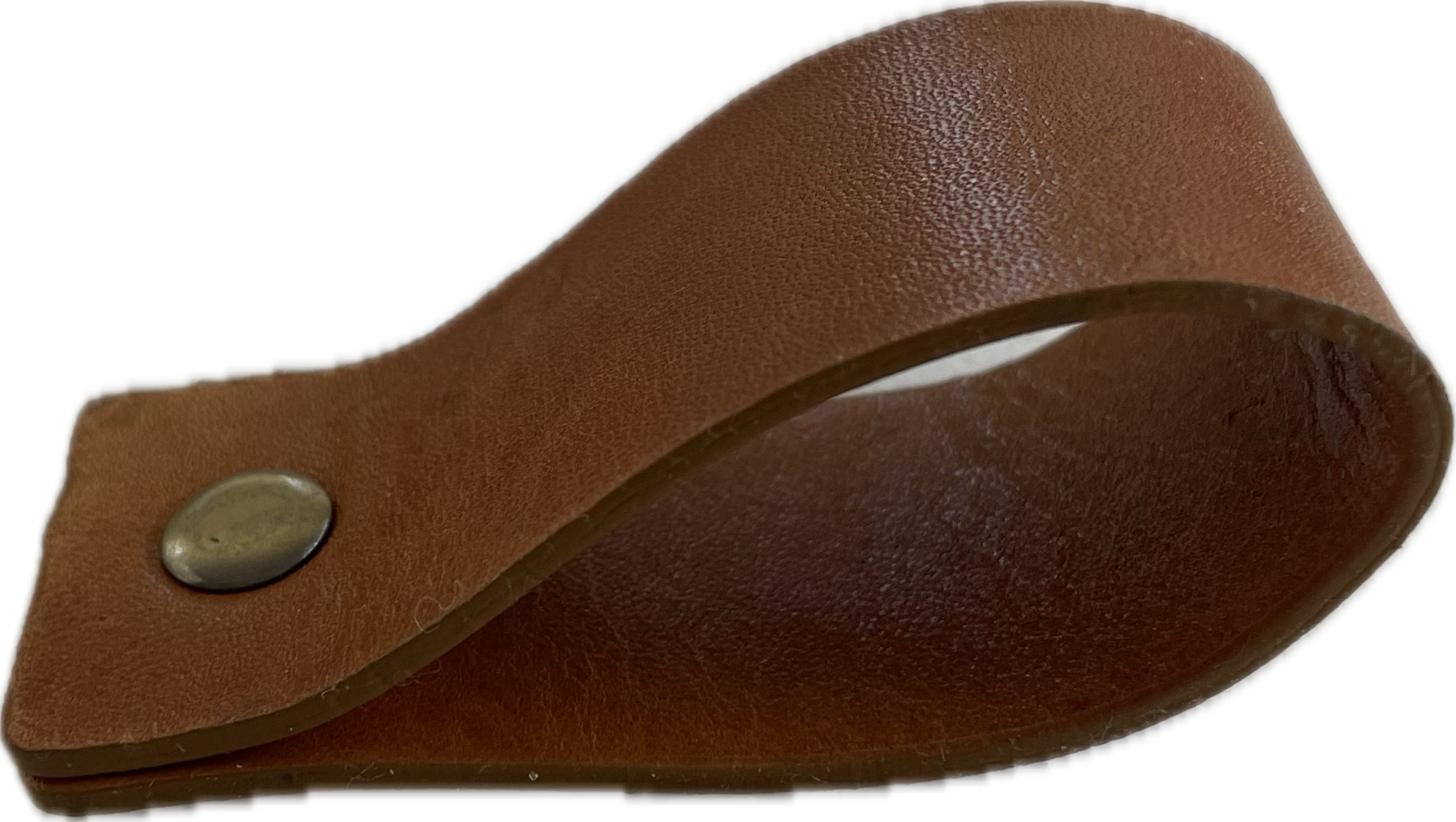 Servetring leer met platte gesp