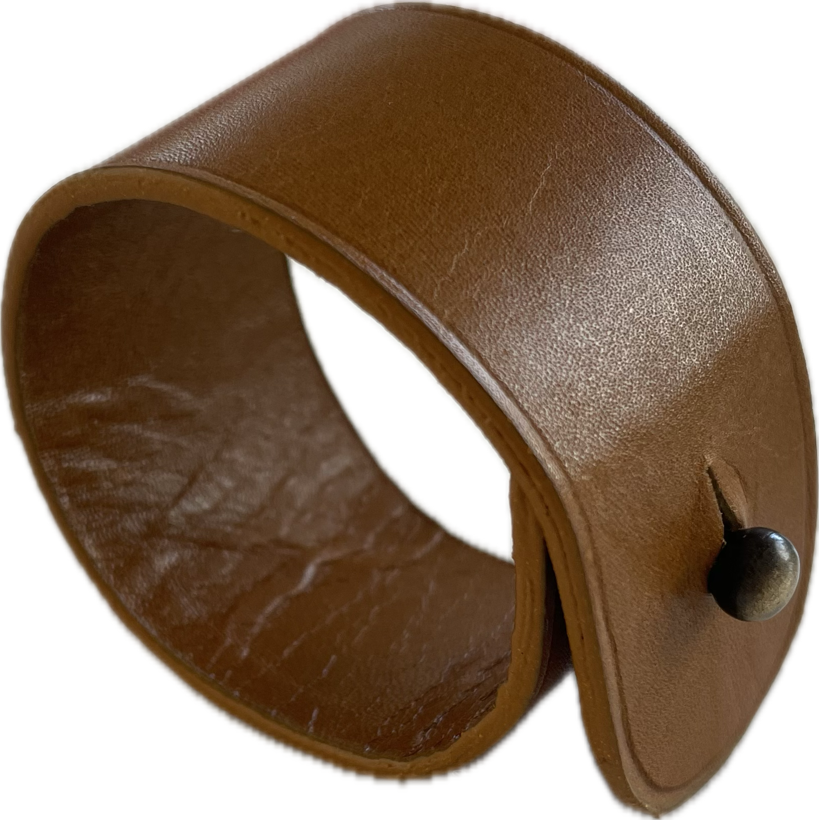 Servetring leer met bolgesp