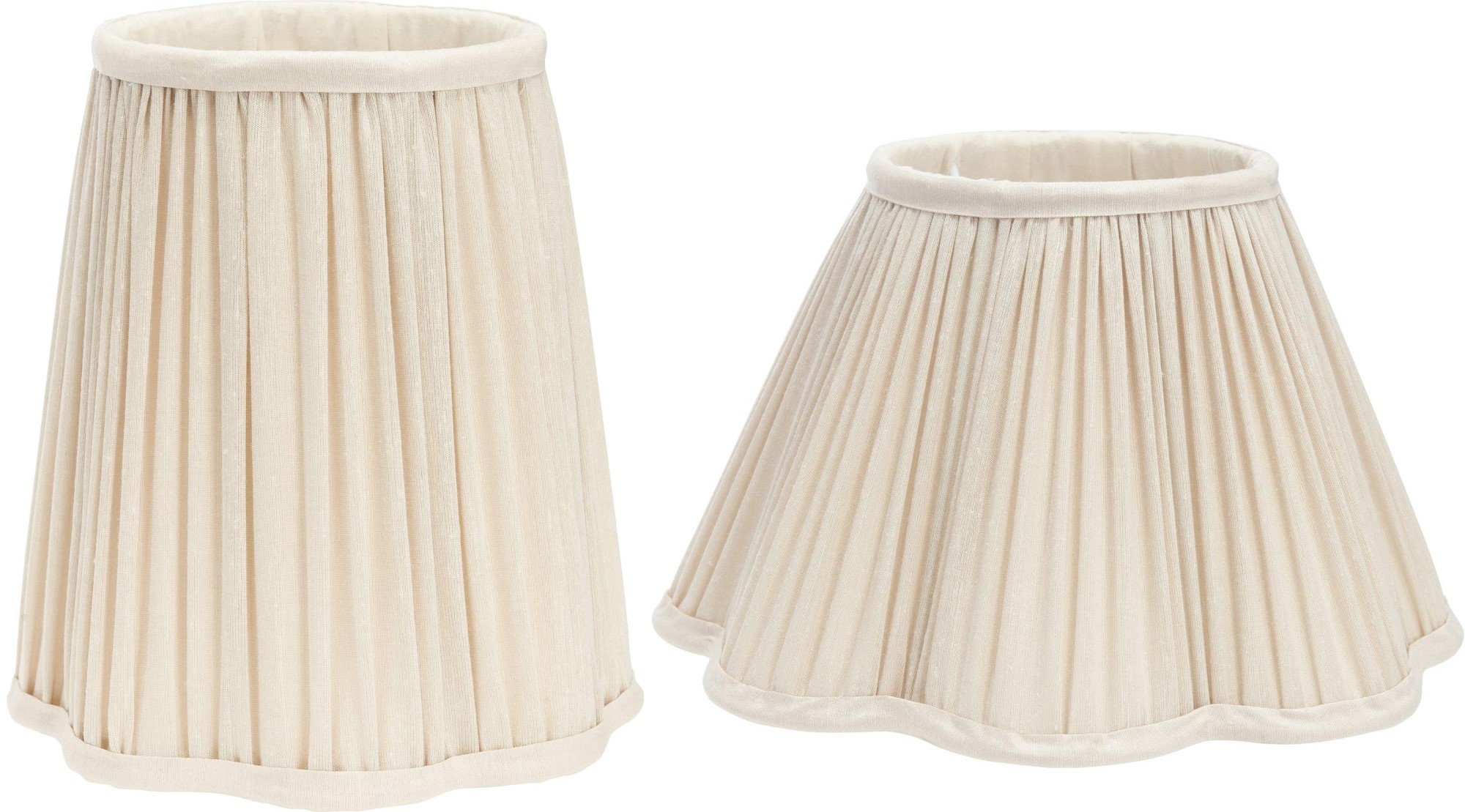 Ringvormige lampenkap van riet - Ivoor