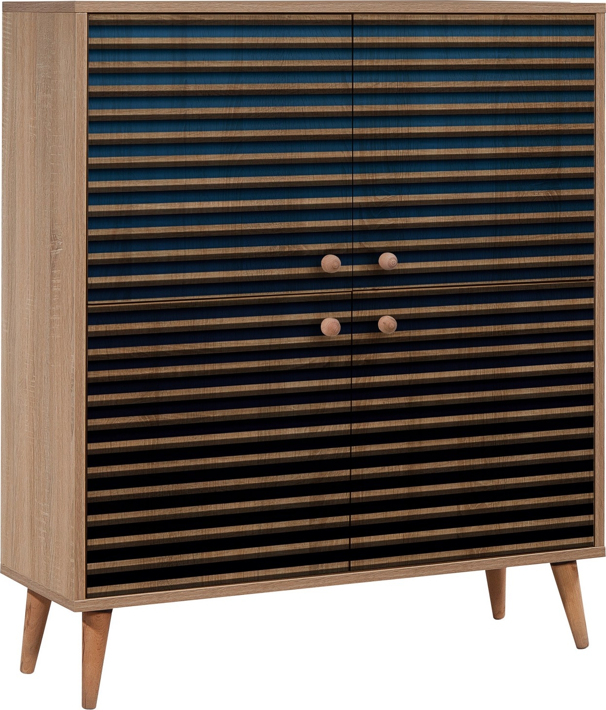 Multilux kast - Sonoma eiken/zwart