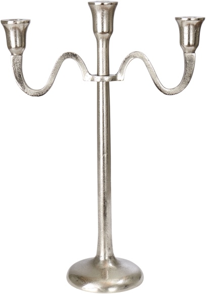 Amadeus Kandelaar voor 3 kaarsen - Zilver