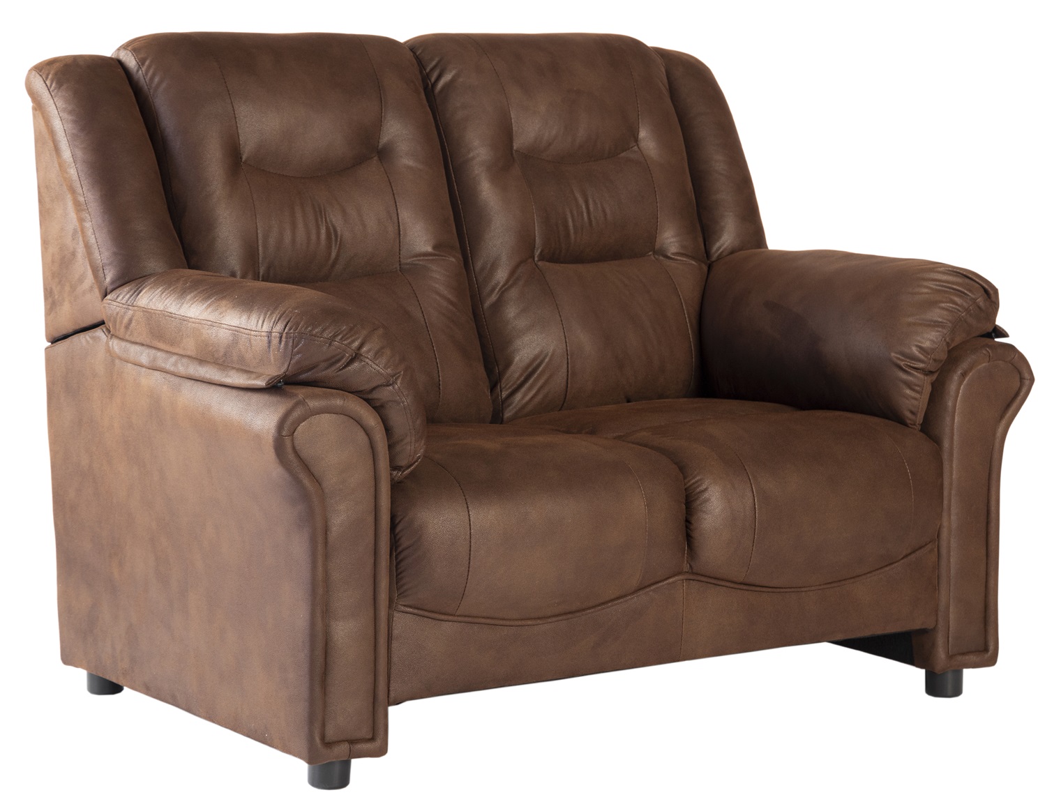 Vera 2-sits soffa i brunt microfiber + Textilv�rd f�r m�bler