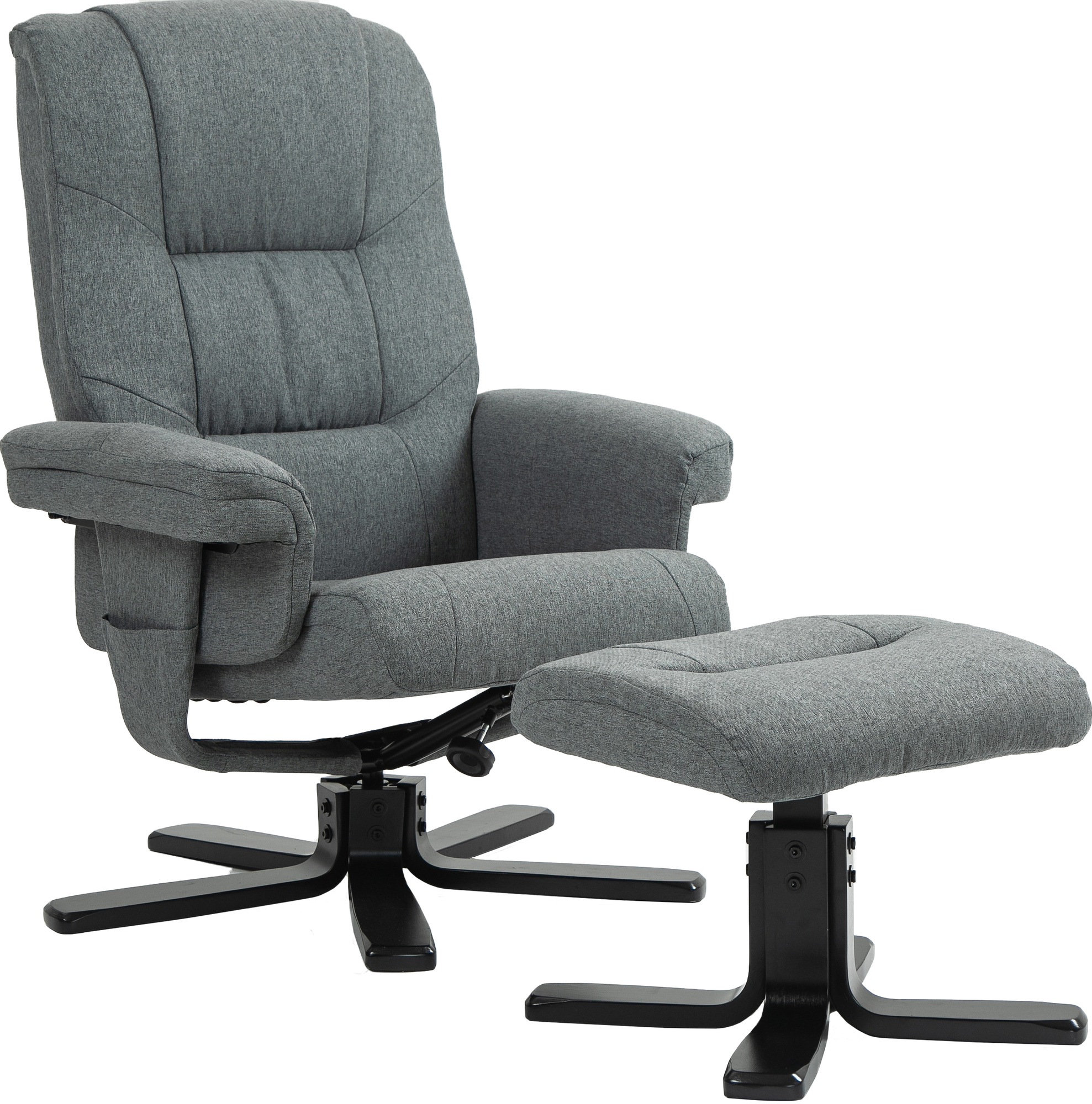 Relaxfauteuil met voetenbank grijs - Oslo Relaxfauteuil met voetenbank grijs - Oslo