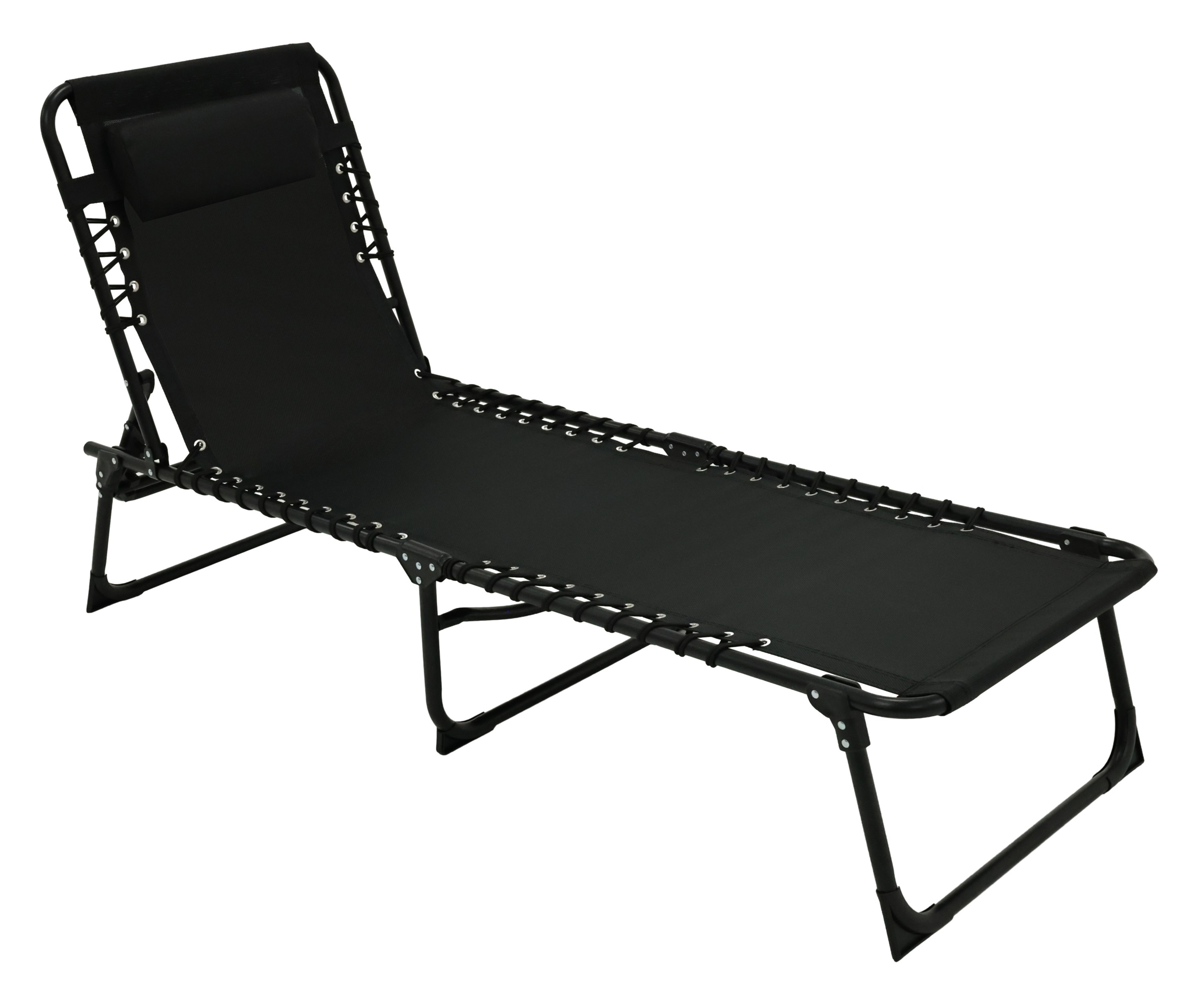 �rgryte sols�ng - St�llbar | Svart + Textilskydd f�r utem�bler