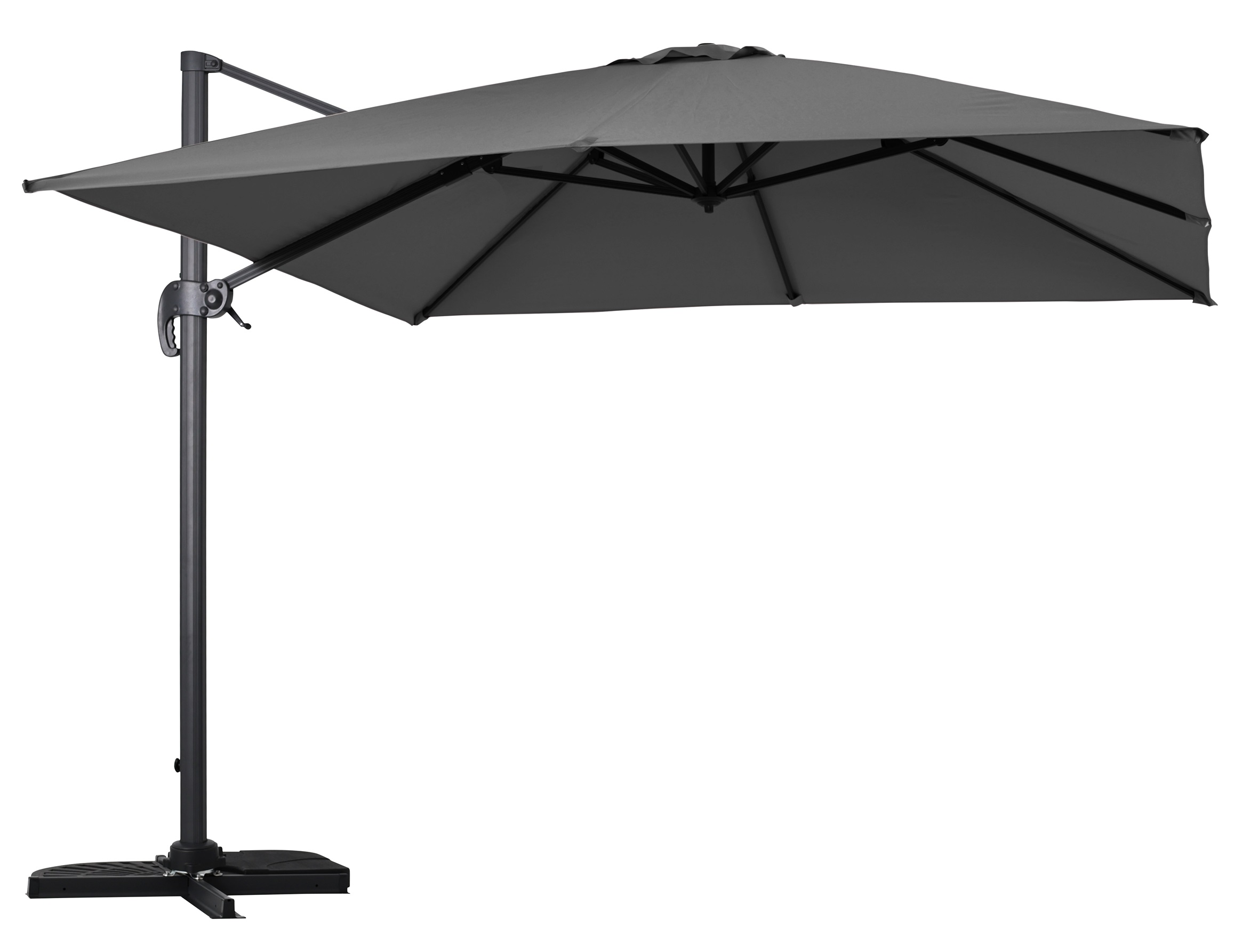 H�ngparasoll antracit 300x300 cm - Corsica + Textilskydd f�r utem�bler