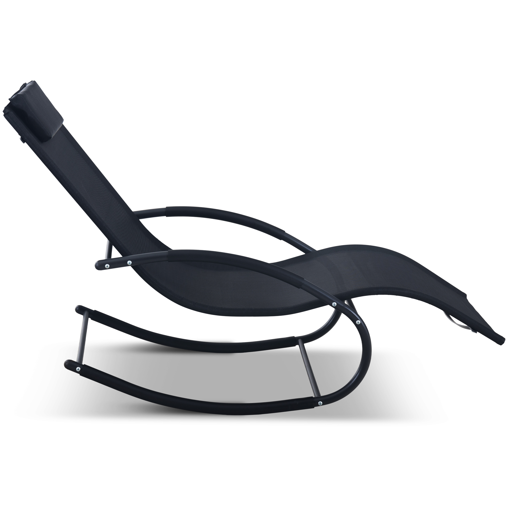 Solstol med gungfunktion - Svart