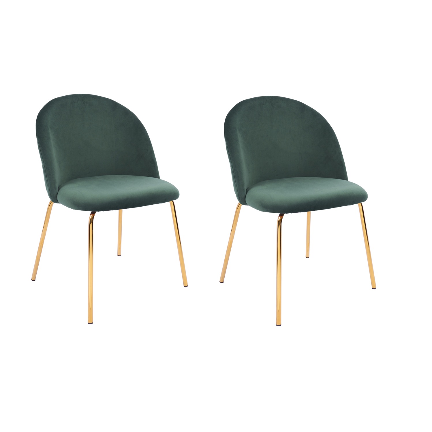 Stol i gr�n sammet och guldiga ben - Plaza