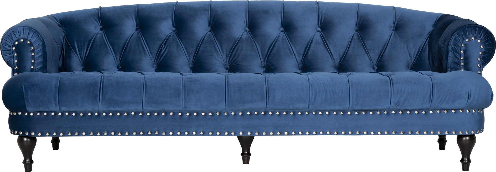 Soffa chesterfield 3-sits soffa i blå sammet Soffa chesterfield 3-sits soffa i blå sammet