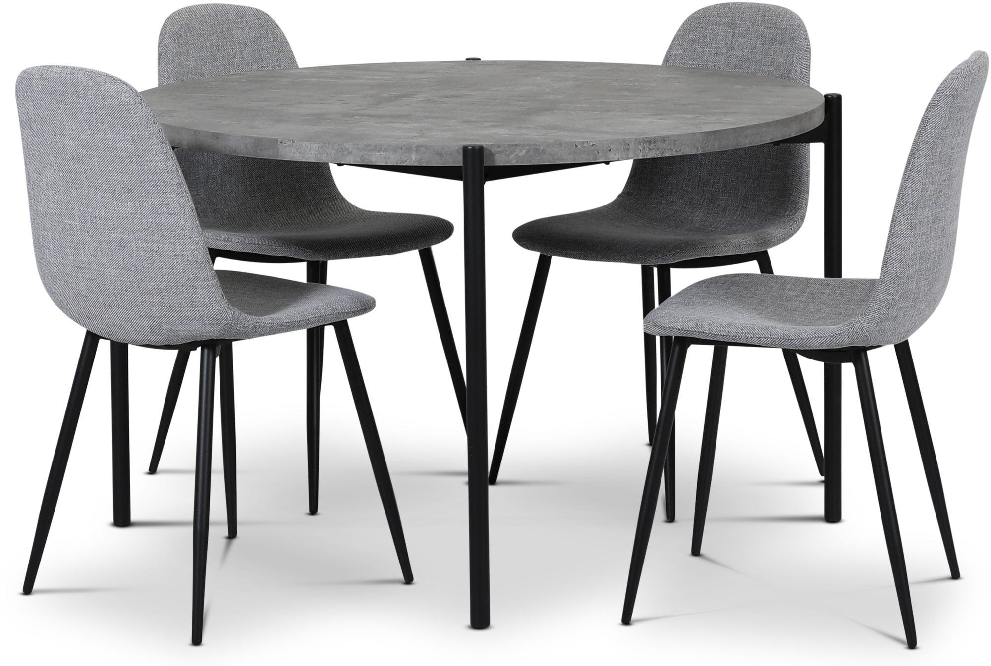 Shanghai matgrupp bord 120 cm med fyra stolar + 4.00 x Stolsdyna