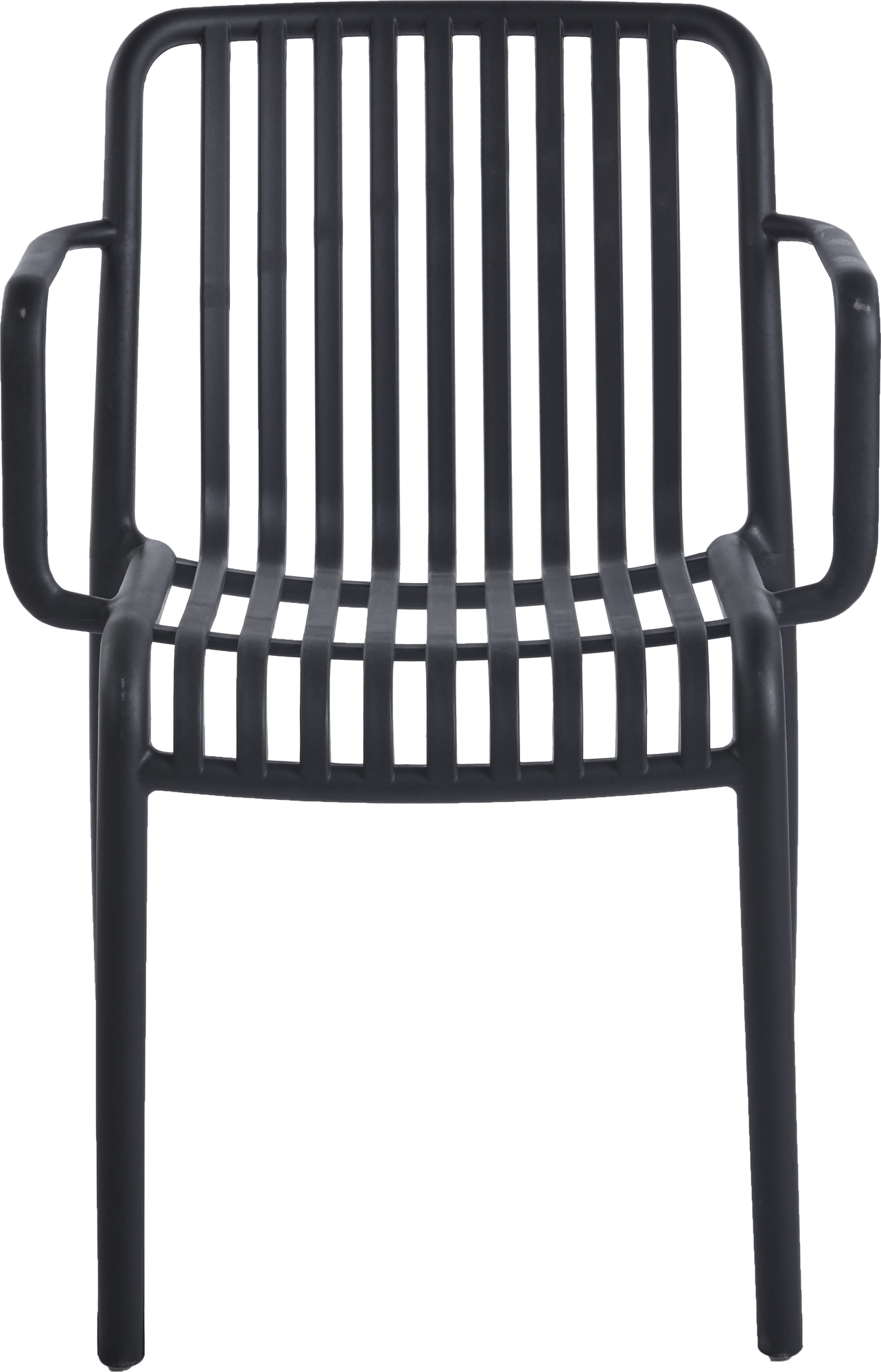 Stol svart plast stapelbar