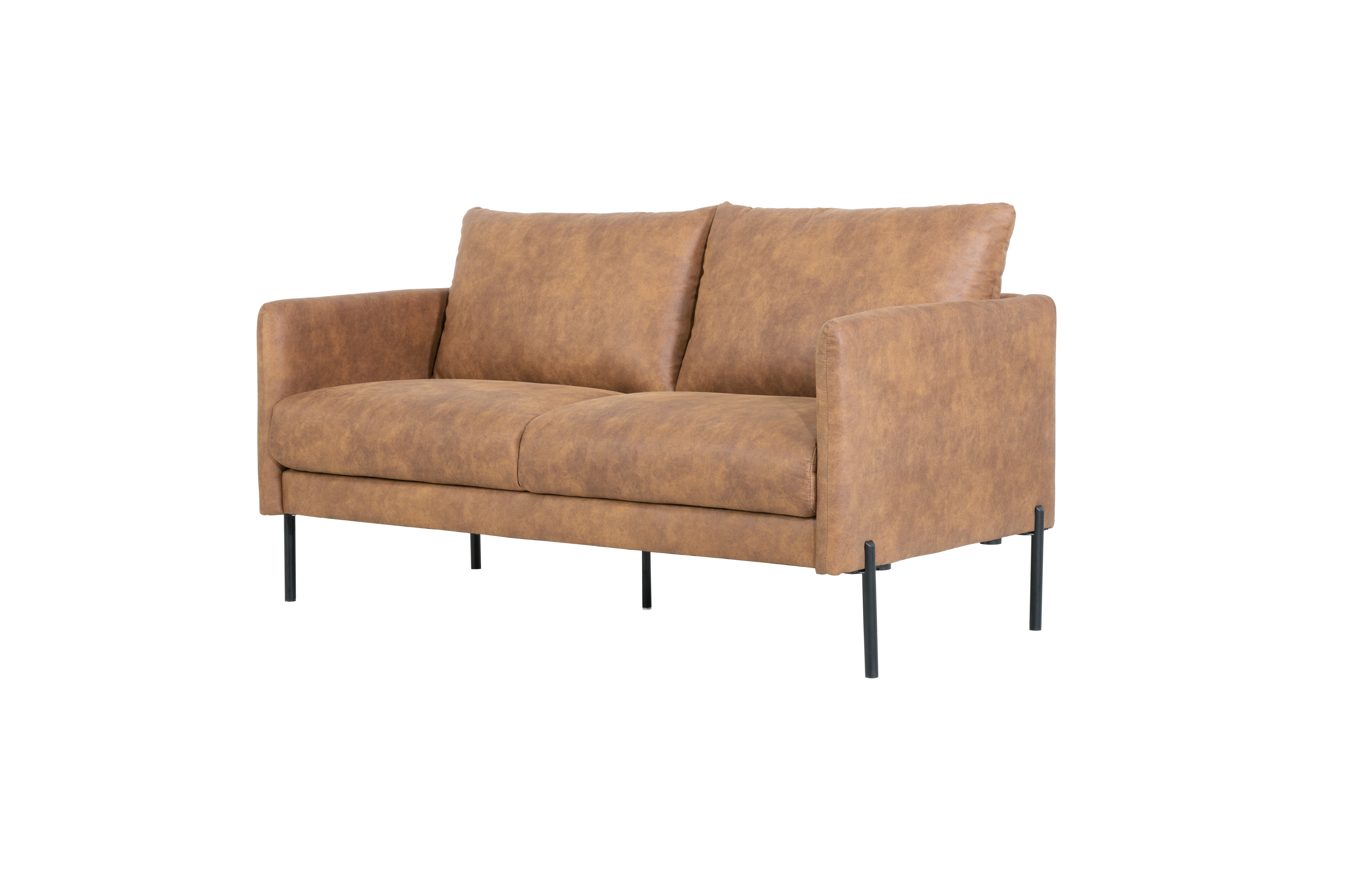 Soffa i brunt ecolder 156 cm