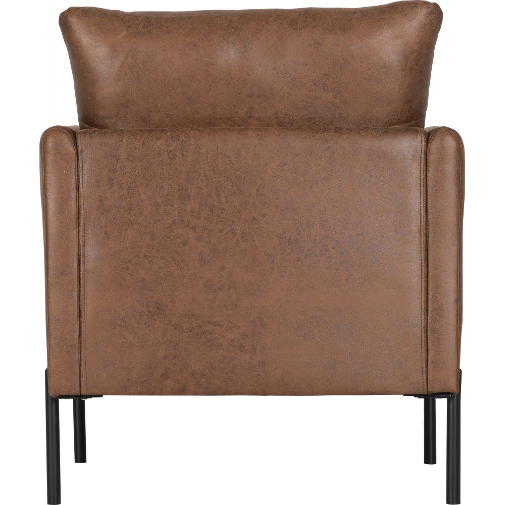 Kingsley fåtölj - Brunt ecoläder + Fläckborttagare för möbler Kingsley fåtölj - Brunt ecoläder + Fläckborttagare för möbler