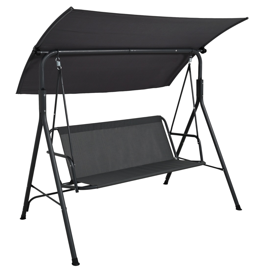 Hammock gunga svart + Textilskydd f�r utem�bler