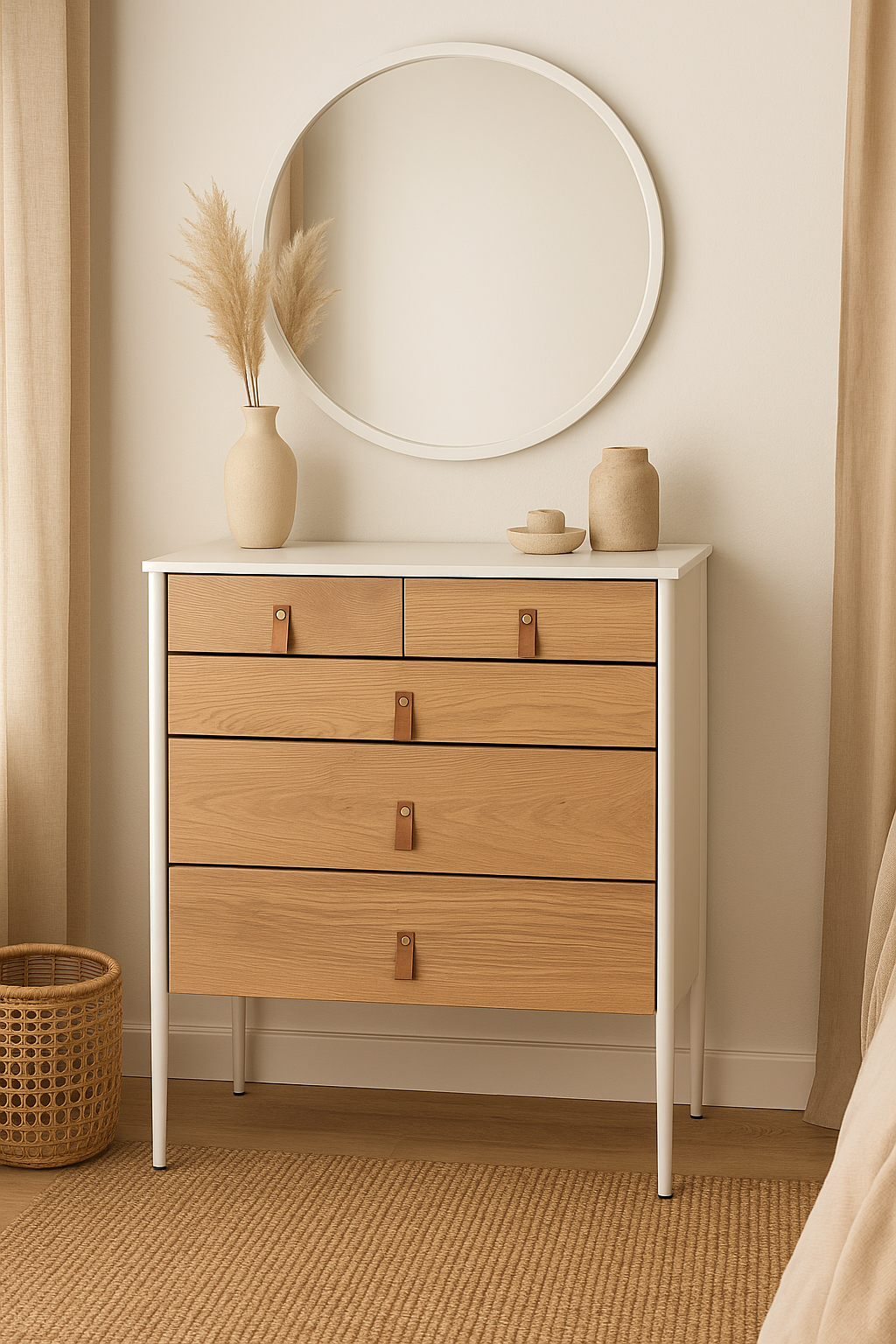 Flash byrå - Vit/oljad ek Flash byrå - Vit/oljad ek