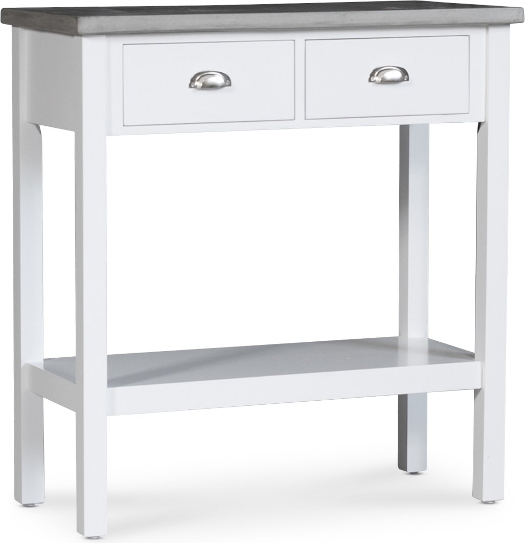 Konsolbord vitt med cement topp - Hugo + Flckborttagare fr mbler