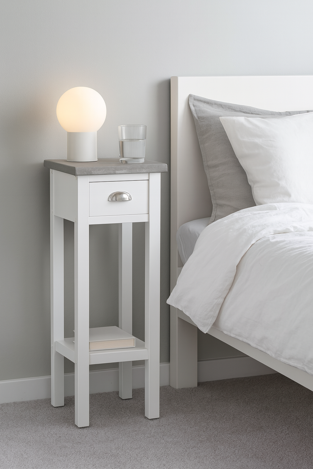 Sängbord med cementskiva - Hugo + Textilrengöring för möbler Sängbord med cementskiva - Hugo + Textilrengöring för möbler