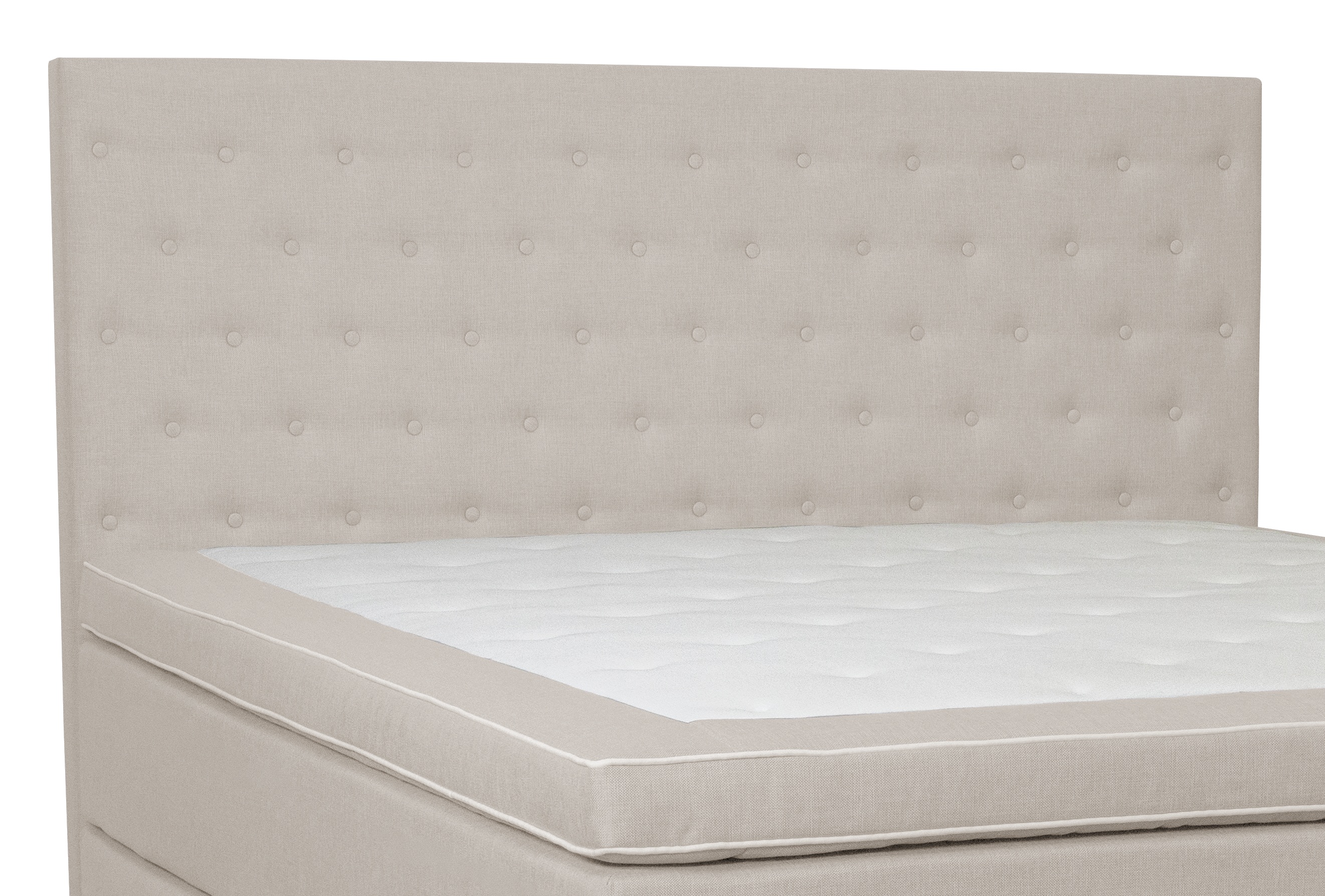 S�nggavel med knappar 160 cm bred beige