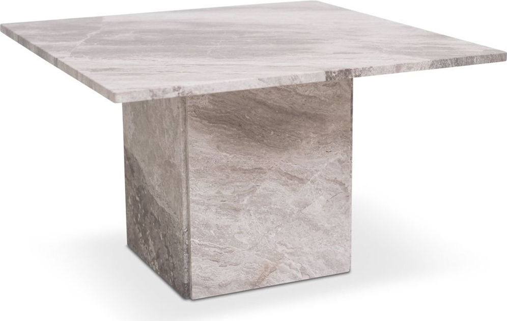 Level soffbord 75x75 cm - Gr beige marmor