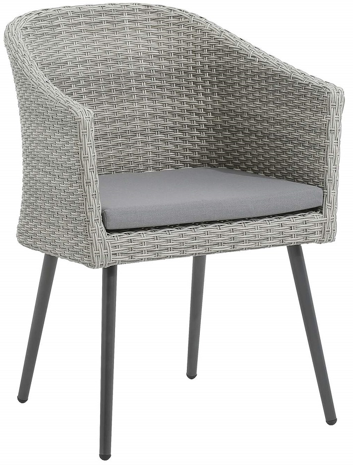 Utestol Sander i ljust gr� konstrotting + Textilskydd f�r utem�bler