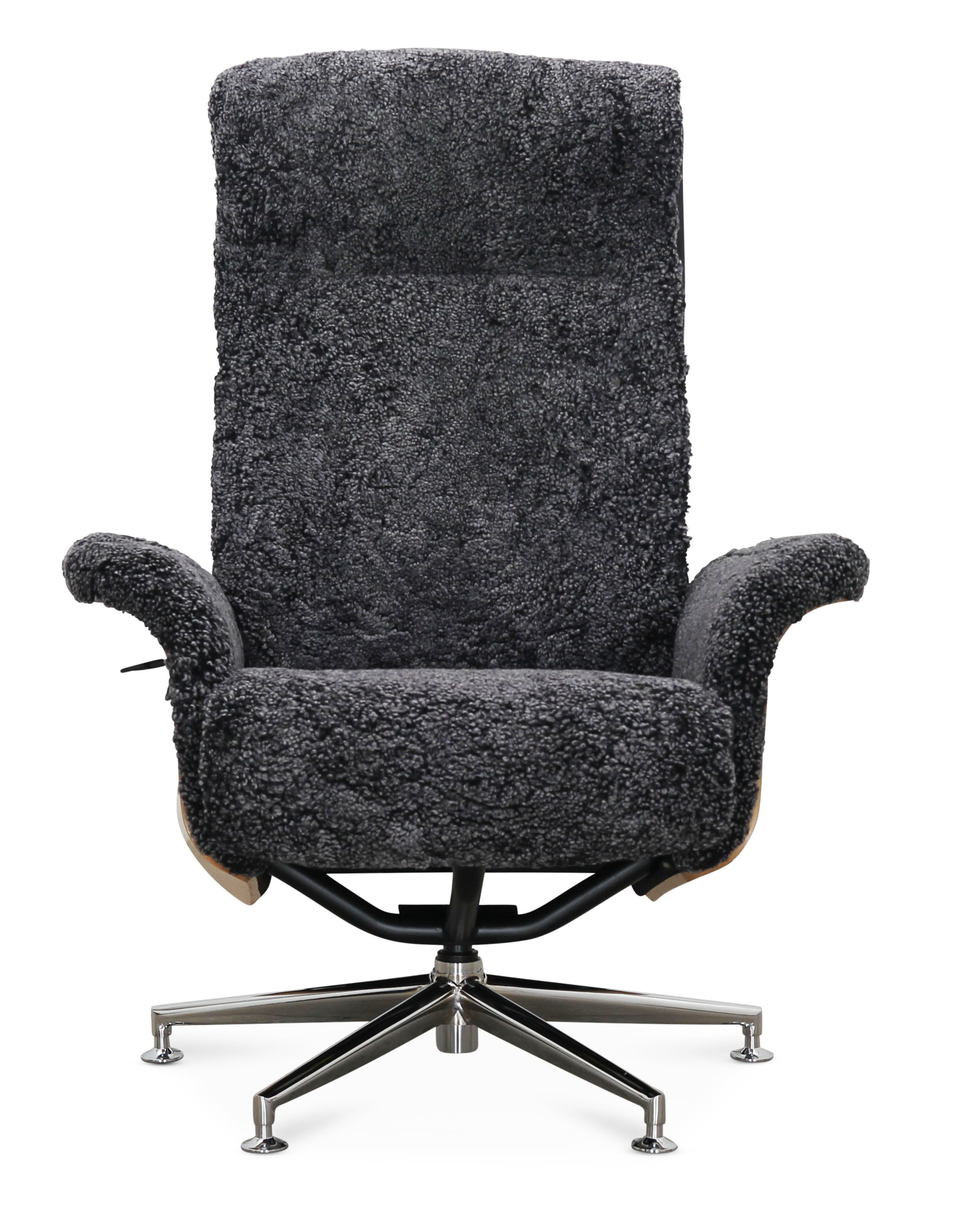 Ftlj med fotpall frskinn ek/antracit - Ulla + Flckborttagare fr mbler