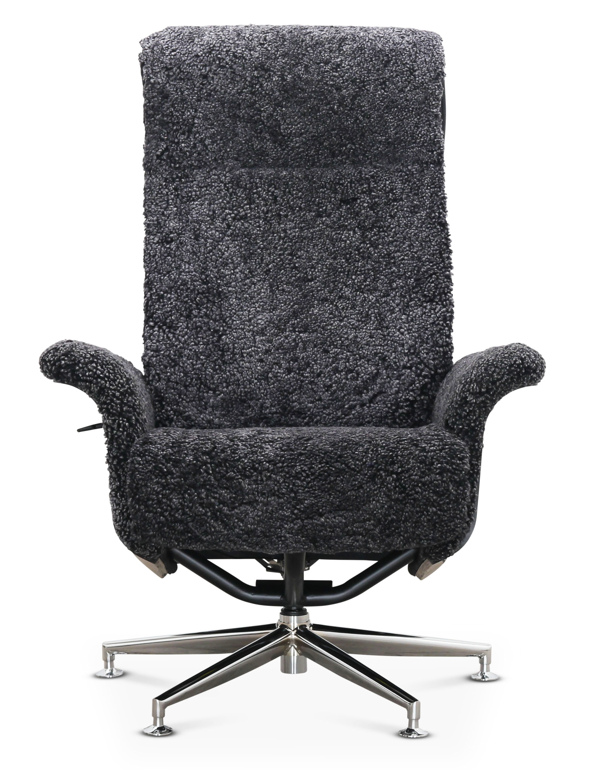 Ftlj med fotpall frskinn mrkgr/svart - Ulla + Flckborttagare fr mbler