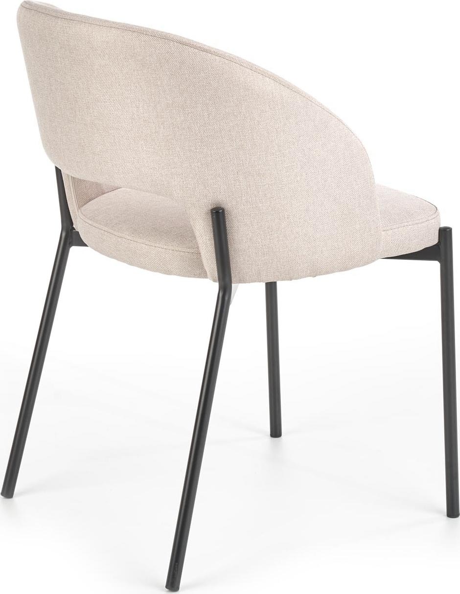 Stol beige med svarta ben - Cadeira + Möbeltassar Stol beige med svarta ben - Cadeira + Möbeltassar